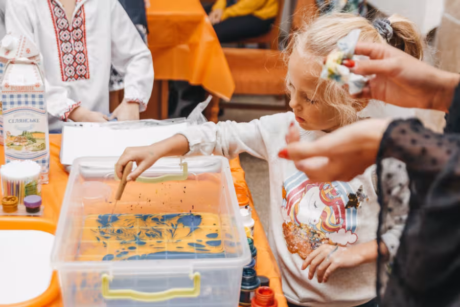 Children during outdoor activity